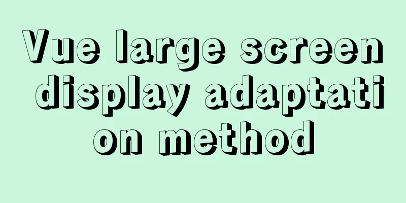 Vue large screen display adaptation method