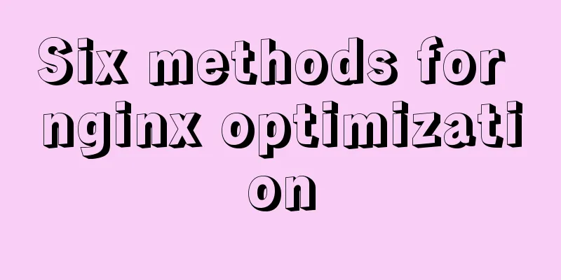 Six methods for nginx optimization