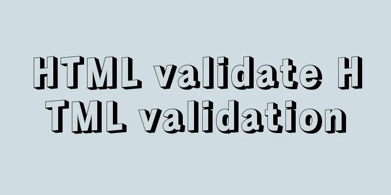 HTML validate HTML validation