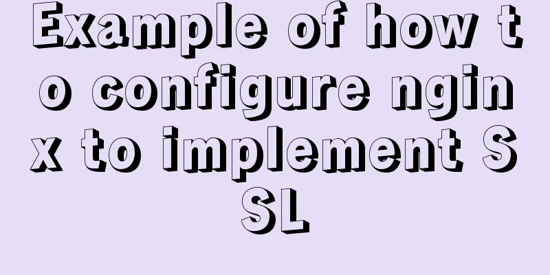 Example of how to configure nginx to implement SSL
