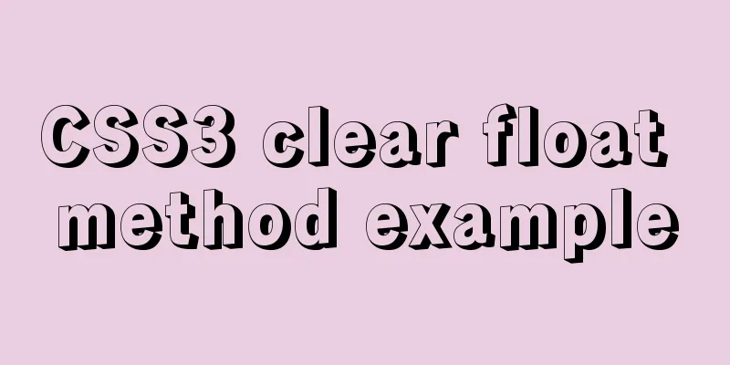 CSS3 clear float method example