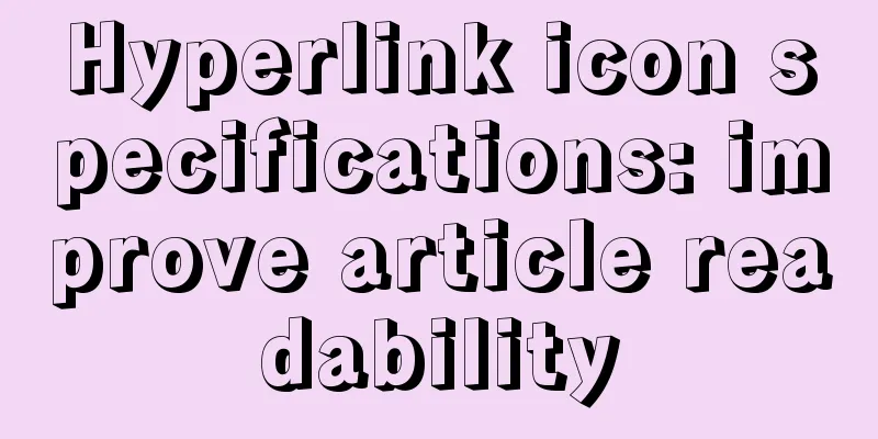 Hyperlink icon specifications: improve article readability
