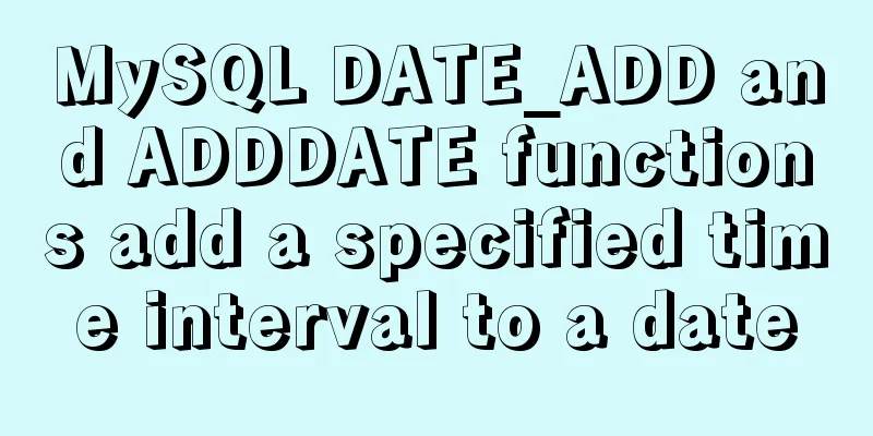 MySQL DATE_ADD and ADDDATE functions add a specified time interval to a date