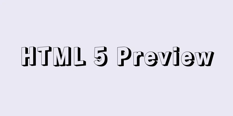 HTML 5 Preview