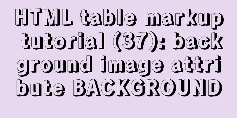 HTML table markup tutorial (37): background image attribute BACKGROUND