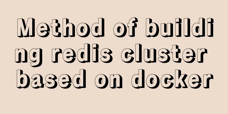 Method of building redis cluster based on docker