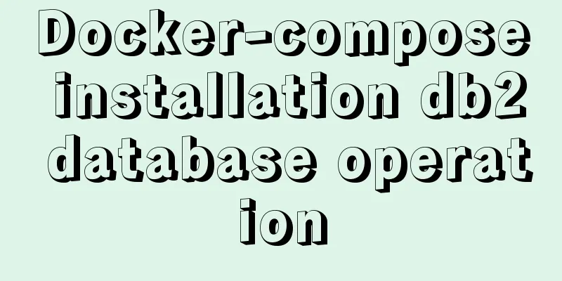 Docker-compose installation db2 database operation