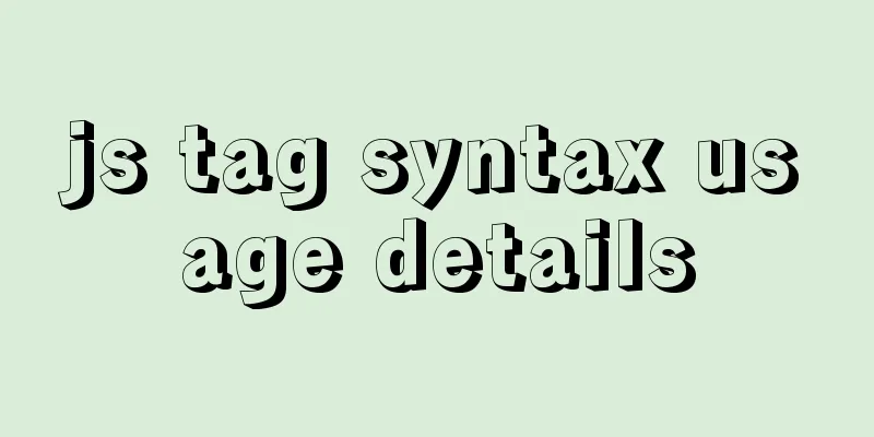 js tag syntax usage details