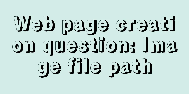 Web page creation question: Image file path