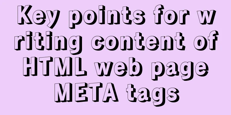Key points for writing content of HTML web page META tags