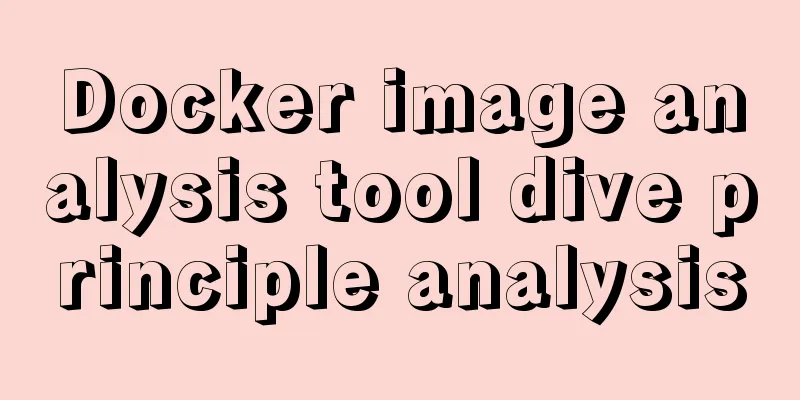 Docker image analysis tool dive principle analysis