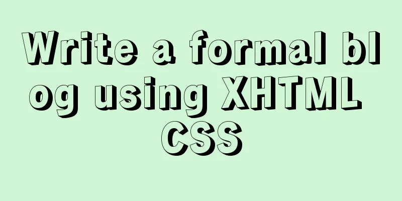 Write a formal blog using XHTML CSS