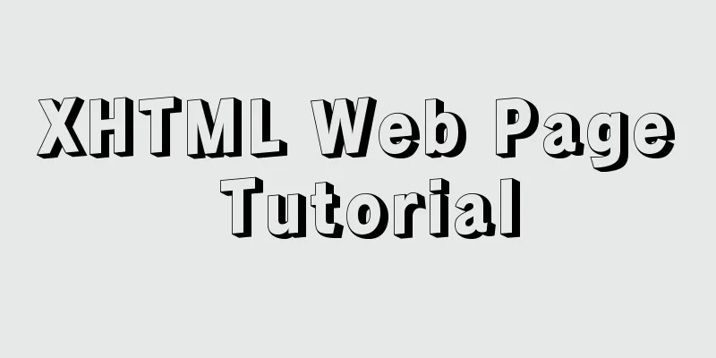 XHTML Web Page Tutorial