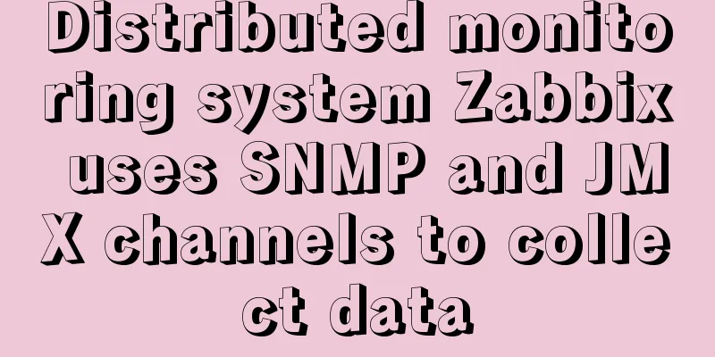 Distributed monitoring system Zabbix uses SNMP and JMX channels to collect data