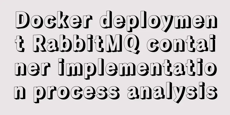 Docker deployment RabbitMQ container implementation process analysis