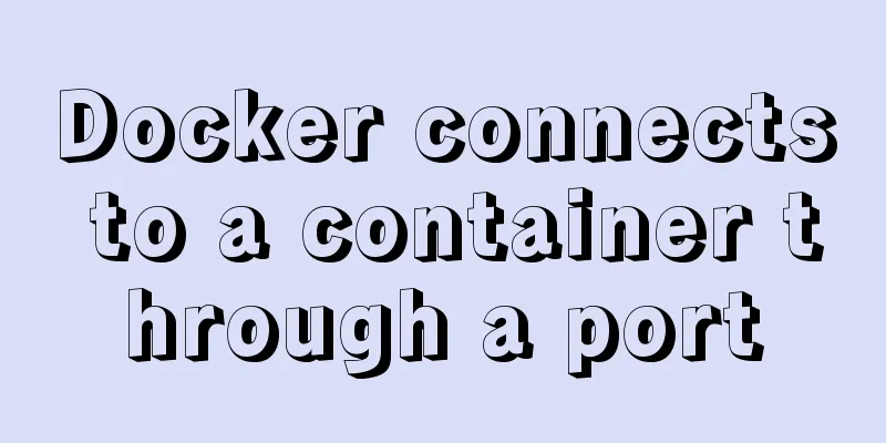 Docker connects to a container through a port