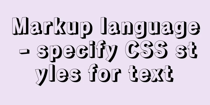 Markup language - specify CSS styles for text