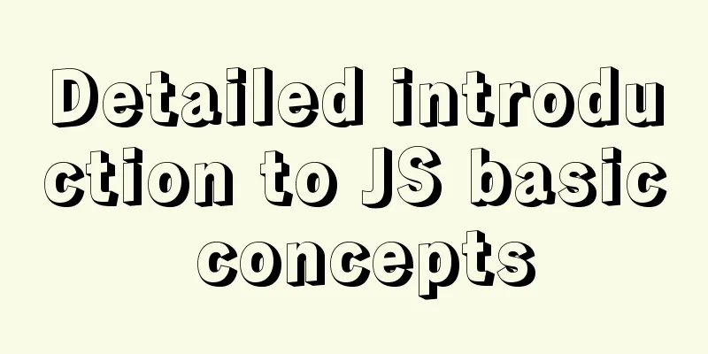 Detailed introduction to JS basic concepts