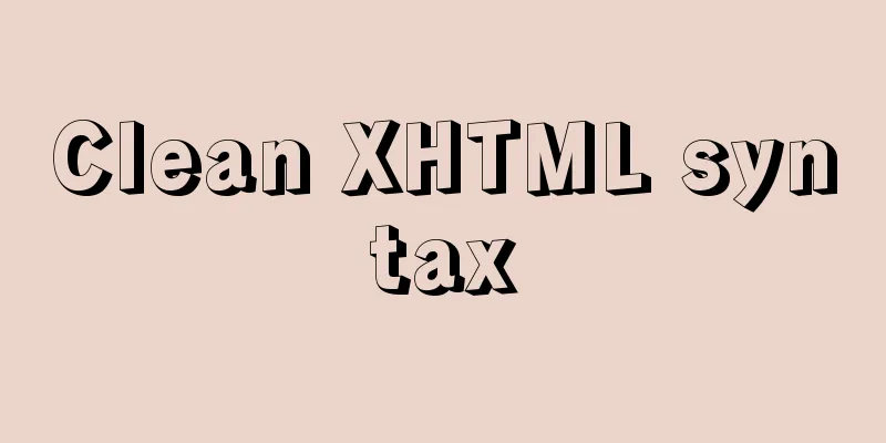 Clean XHTML syntax