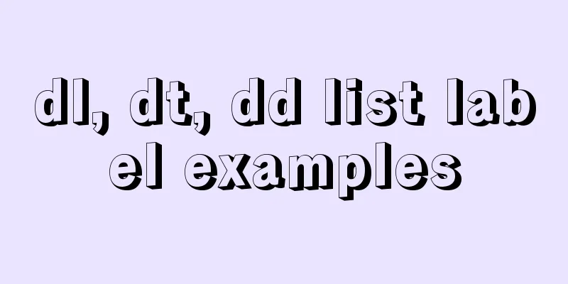 dl, dt, dd list label examples