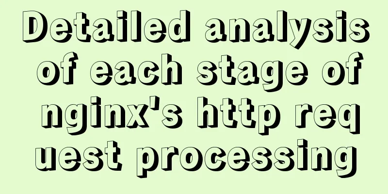 Detailed analysis of each stage of nginx's http request processing