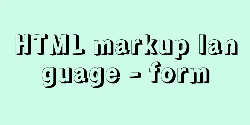HTML markup language - form