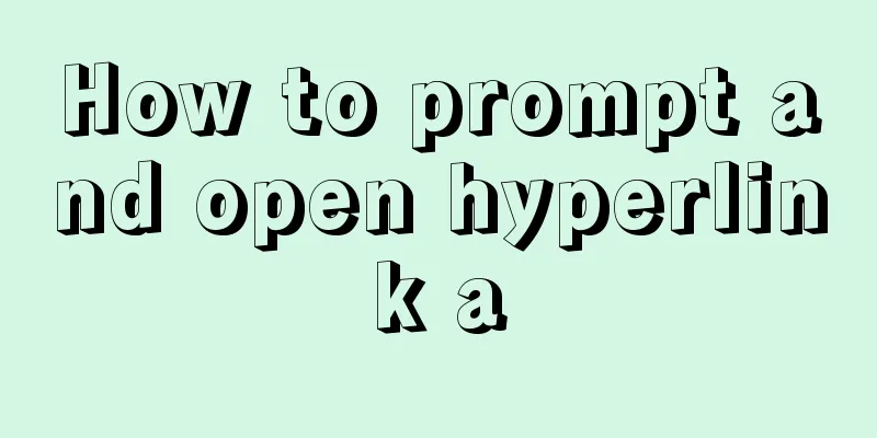 How to prompt and open hyperlink a