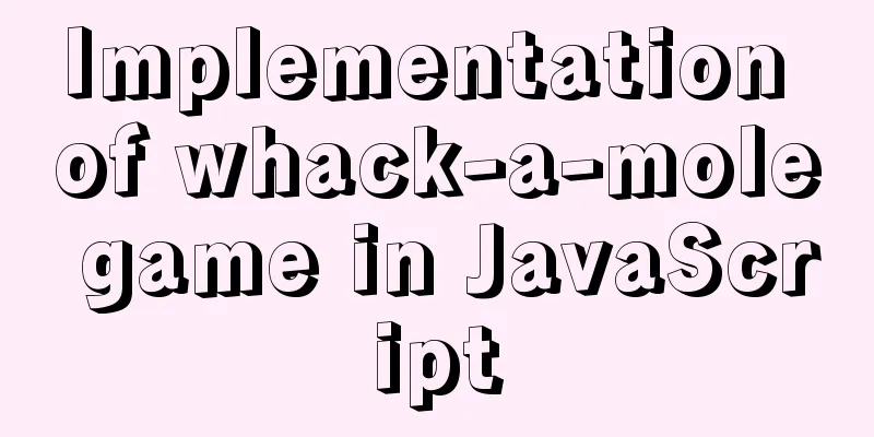 Implementation of whack-a-mole game in JavaScript