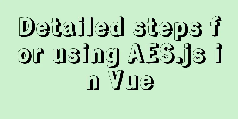 Detailed steps for using AES.js in Vue