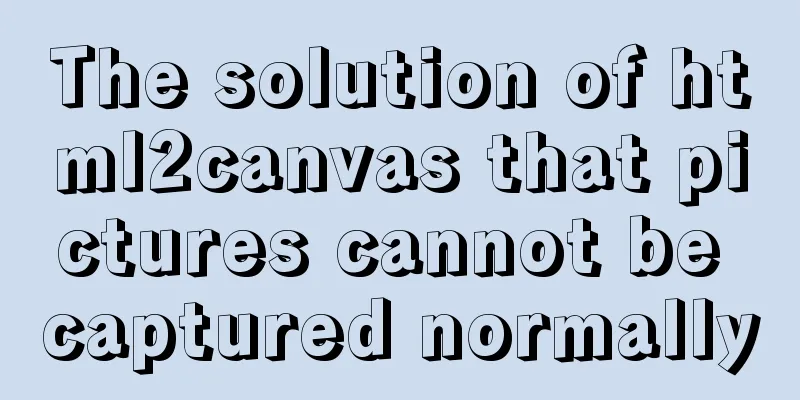 The solution of html2canvas that pictures cannot be captured normally