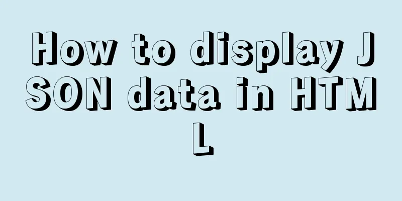 How to display JSON data in HTML