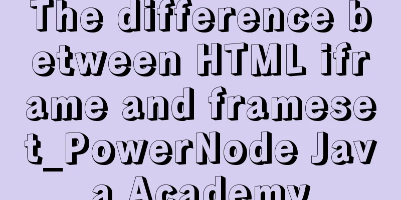 The difference between HTML iframe and frameset_PowerNode Java Academy