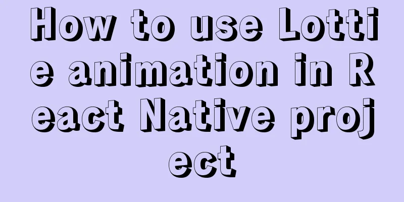 How to use Lottie animation in React Native project