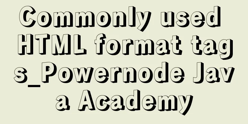 Commonly used HTML format tags_Powernode Java Academy