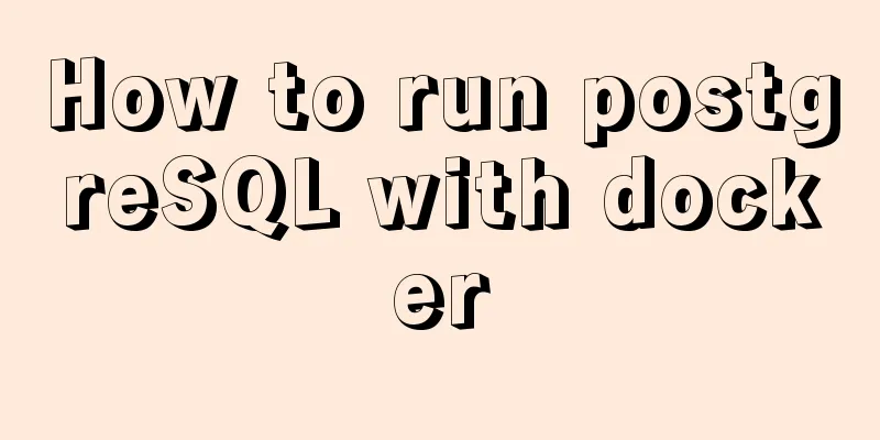 How to run postgreSQL with docker