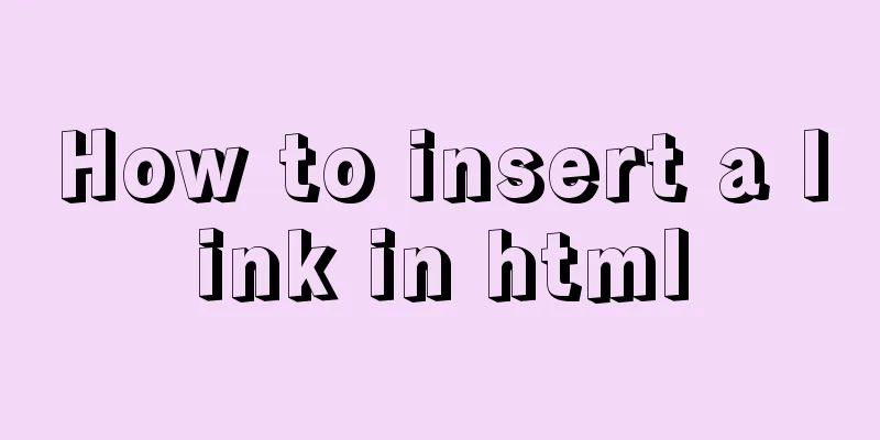 How to insert a link in html