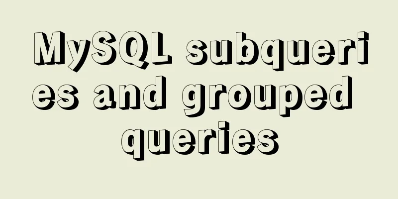 MySQL subqueries and grouped queries