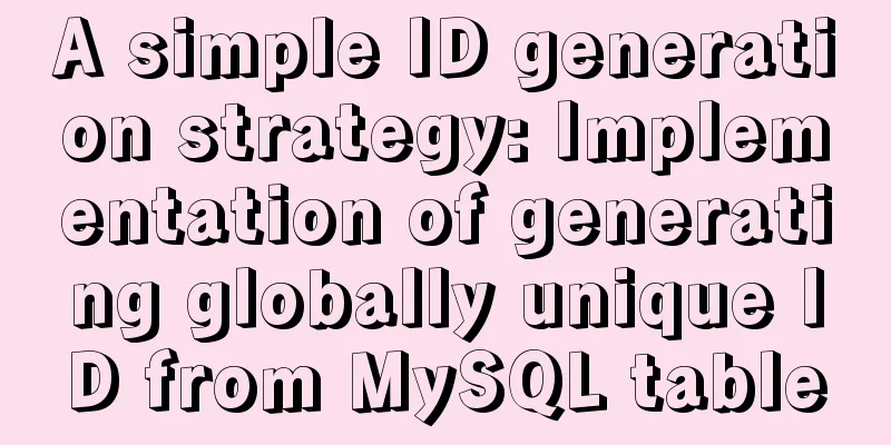 A simple ID generation strategy: Implementation of generating globally unique ID from MySQL table