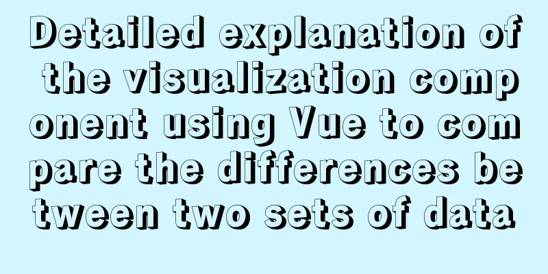 Detailed explanation of the visualization component using Vue to compare the differences between two sets of data