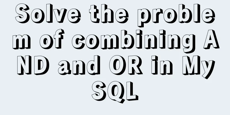 Solve the problem of combining AND and OR in MySQL