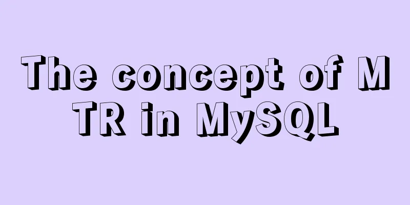 The concept of MTR in MySQL