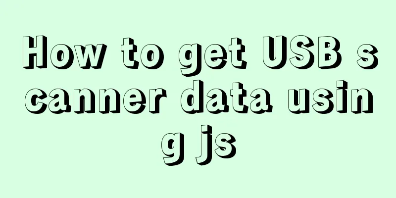How to get USB scanner data using js