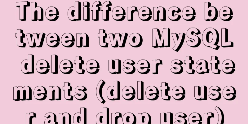 The difference between two MySQL delete user statements (delete user and drop user)