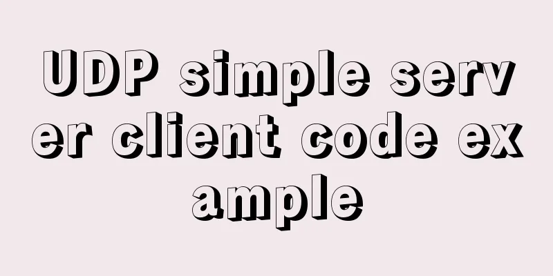 UDP simple server client code example