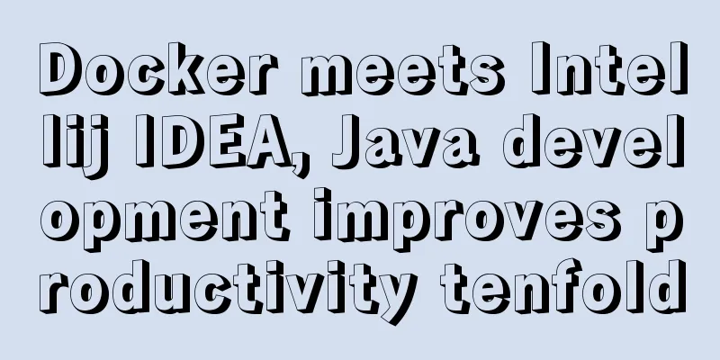 Docker meets Intellij IDEA, Java development improves productivity tenfold