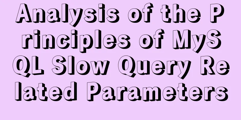 Analysis of the Principles of MySQL Slow Query Related Parameters