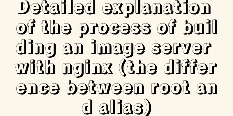 Detailed explanation of the process of building an image server with nginx (the difference between root and alias)