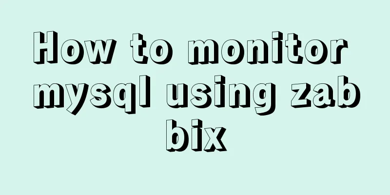 How to monitor mysql using zabbix