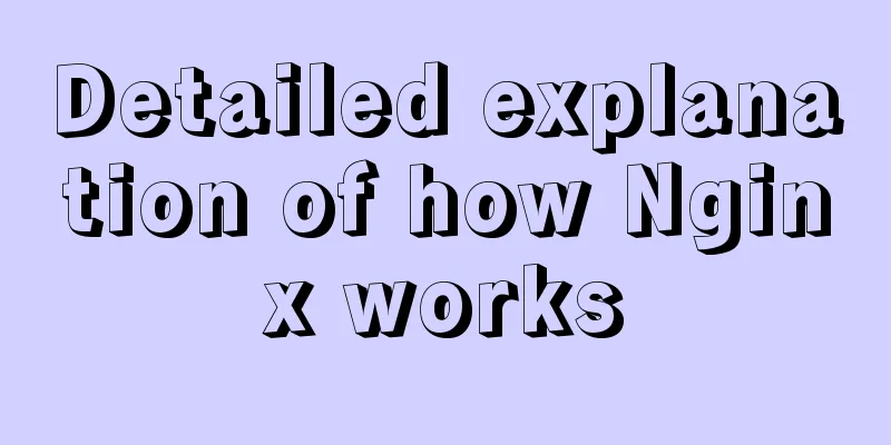 Detailed explanation of how Nginx works