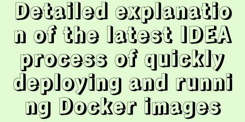 Detailed explanation of the latest IDEA process of quickly deploying and running Docker images